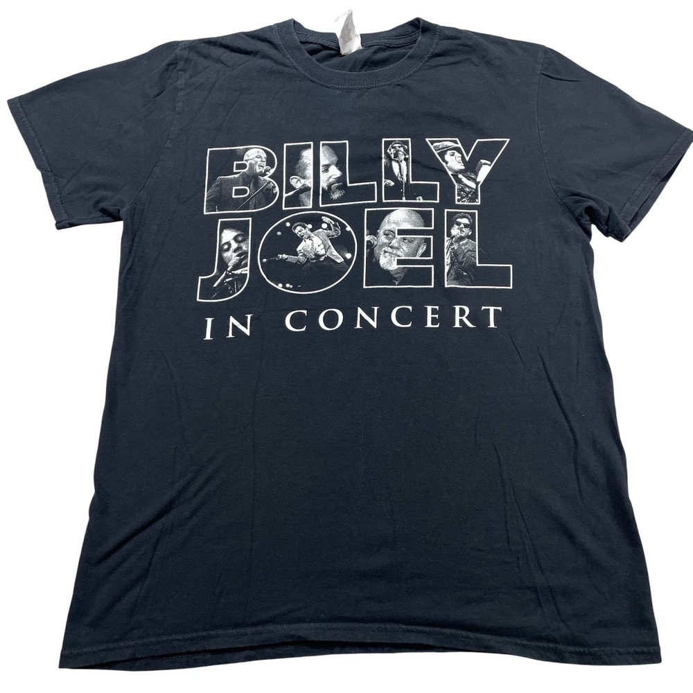 Billy Joel Shirt Mens Medium Black Stadium Tour 2017 Concert Graphic Tee